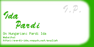 ida pardi business card